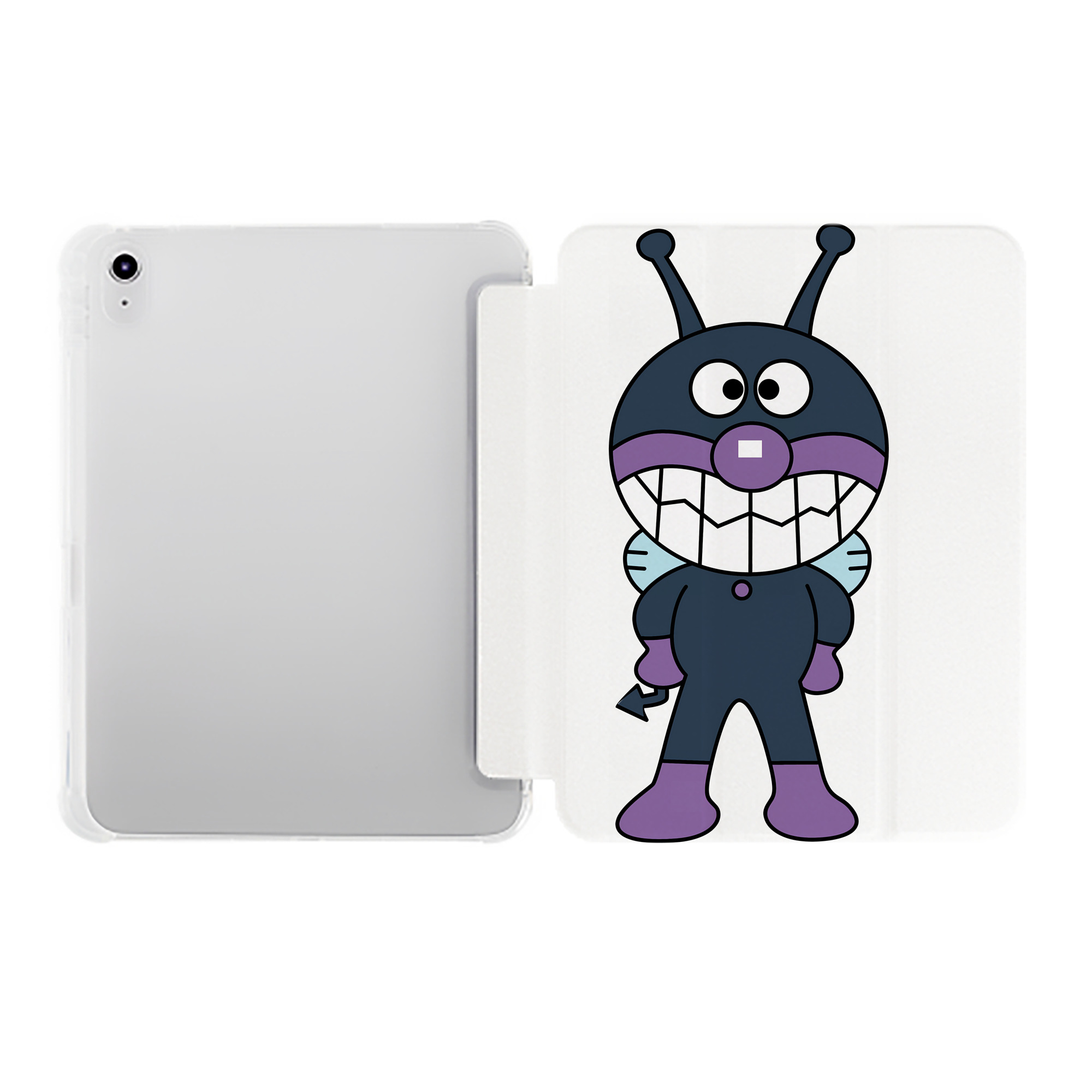 （画像用） アンパンマン Anpanman IPad ケース ペン収納付き 三つ折りスタンド PUレザー×シリコン 対応機種9.5/10.5/10.9インチ